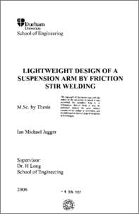 Phd thesis friction stir welding